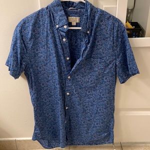 Mens J Crew short sleeve casual button down Size M